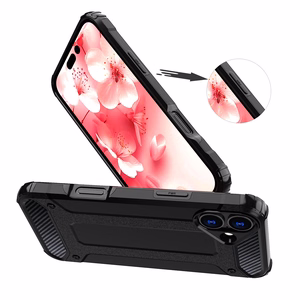 Hybrid Armor viedtālruņa apvalks iPhone 16 Plus - melns