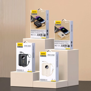 Portatīvais lādētājs Dudao K14 melns 10000mAh (PD / QC3.0) + Type-C / Lightning kabelis