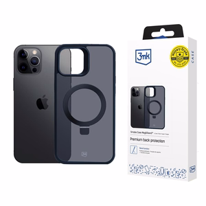3mk Smoke viedtālruņa apvalks Mag&Stand Apple iPhone 12 Pro Max - melns