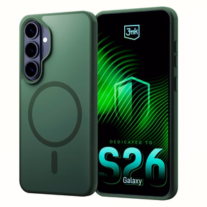 3mk Smoke MagCase zaļš – tālruņa vāciņš modelim Samsung Galaxy S26