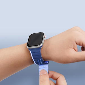 Магнитный ремешок для Apple Watch SE, 9, 8, 7, 6, 5, 4, 3, 2, 1 (41, 40, 38 mm) Dux Ducis (LD Version) - синий