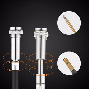Rockbros JG-PB-004 viegls velosipēda pumpis ar manometru – krāsa: melna