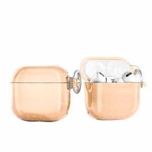 Glitter AirPods 4 apvalks - zelts