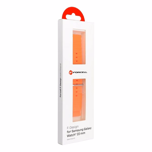 FORCELL F-DESIGN FS01 siksniņa SAMSUNG pulkstenim 22 mm oranža