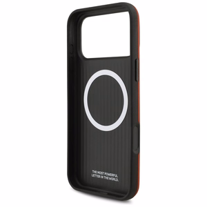 BMW M FW Metal Logo MagSafe futrālis iPhone 17 Pro Max - Sarkans