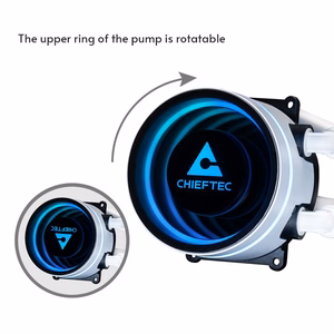 Chieftec ICEBERG 240-RGB-W Computer case All-in-one liquid cooler 12 cm balts