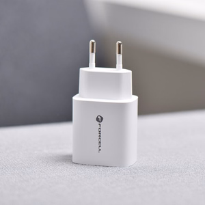 FORCELL F-ENERGY TFK-TC-30WPD ceļojuma lādētājs Type C + USB A PD QC4.0 3A 30W balts