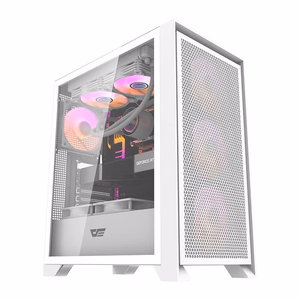 Darkflash DRX70 MESH datora korpuss (balts) + 4 RGB ventilatori