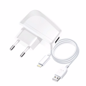 BLUE STAR LITE ceļojumu lādētājs 1A 5W USB A + kabelis USB A uz Lightning TFK-TC-1095B balts