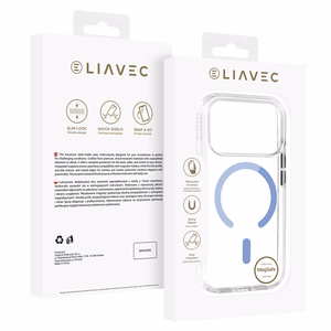 Liavec Pure vāciņš ar kameras vadības pogu, paredzēts iPhone 18 Pro Max/17 Pro Max, gaiši zils
