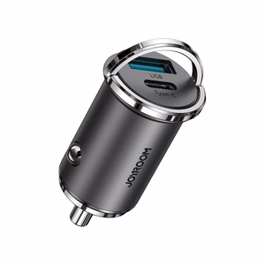 Joyroom ātrais automobiļu lādētājs USB Type-C / USB 45 W 5 A Power Delivery Quick Charge 3.0 AFC SCP pelēks (C-A35)