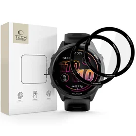 Tech-Protect Glass Flex+ 2 komplekts hibrīdstikls Garmin Forerunner 970 / 570 47 mm - Melns