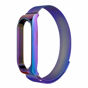 Металлический ремешок для Xiaomi Mi Band 5 / 6 разноцветный (05)