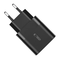 Tech-Protect C30W lādētājs USB-C PD 30W / USB-A QC 3.0 - melns
