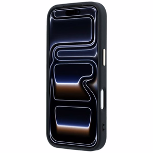 GUESS GUE005482 (PU FW Resin Logo) aizsargvāciņš ierīcei iPhone 18 Pro Max / 17 Pro Max, krāsa – melna