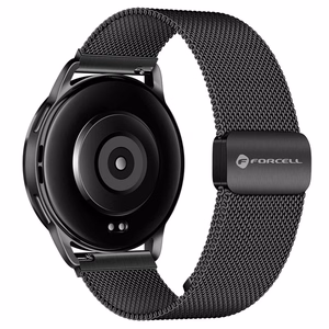 FORCELL F-DESIGN FS11 magnētiskā nerūsējošā tērauda siksniņa SAMSUNG pulkstenim 20 mm melna