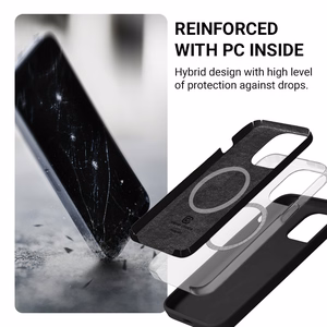 Crong Color Cover Magnetic vāciņš ierīcei iPhone 14 Plus, saderīgs ar MagSafe, smilšu rozā