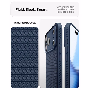 Spigen Liquid Air maciņš modelim iPhone 18 Pro / 17 Pro – krāsa: tumši zila