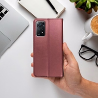 SMART MAGNETO grāmatas tipa viedtālruņa apvalks REALME NOTE 70 bordo