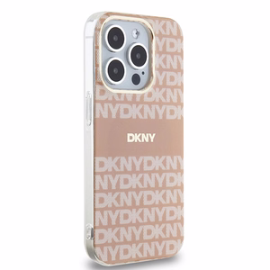 DKNY IML Mono un svītras Magnētiskais viedtālruņa apvalks iPhone 15 Pro - rozā