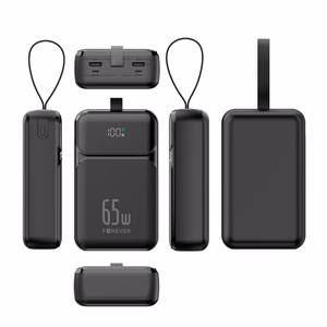 Forever ārējais akumulators TB-400 PD QC 65W 20000 mAh melns