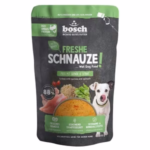 Bosch Frische Schnauze Turkey, Quinoa & Spinach – mitrā barība suņiem, 250 g