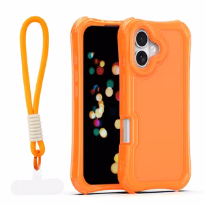 Safepop maciņš ar siksniņu priekš iPhone 17 6,3" oranžs