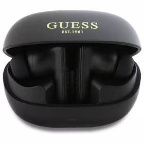 Guess Bluetooth austiņas GUTWST88MCTGK TWS + dokstacija melnas/melnas kapsula drukāts logotips