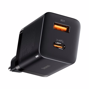 BASEUS lādētājs USB A + Type C PD QC3.0 30W CCSUPP-E02/CCCJG30UE melns