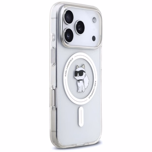 Karl Lagerfeld IML Choupette Magnētiskais MagSafe apvalks viedtālrunim iPhone 17 Pro Max - caurspīdīgs