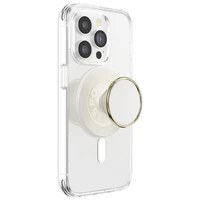 Popsockets Round Luxe Coconut Creme emaljas MagSafe turētājs un tālruņa statīvs