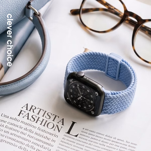 Crong Wave Band pīta Apple Watch siksniņa, 38/40/41/42 mm, debeszils