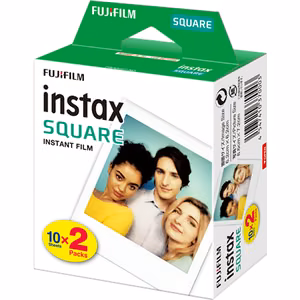 Fujifilm Instax Square Glossy Instant film (2x10pl) 86 x 72 mm Image dimensions: 62 × 62 mm Quantity 20