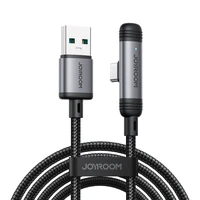 Joyroom S-A56 EnjoyX sērijas 90° USB-A - USB-C 3A kabelis 1.2m - melns
