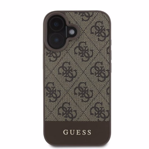 Guess 4G Bottom Stripe viedtālruņa apvalks iPhone 16 - brūns
