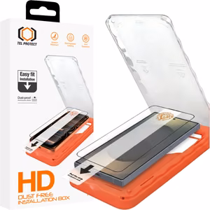 Tel Protect Dust-Free Easy Fit HD Titan Tempered Glass for Samsung Galaxy S25 black (with fingerprint unlock)