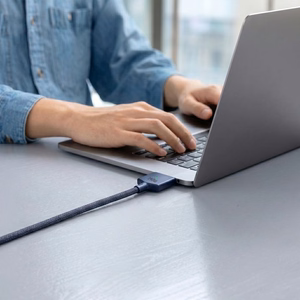 Tech-Protect MMC01 Ultraboost USB-C / USB-C MagSafe 3 140W 200cm kabelis MacBook - tumši zils