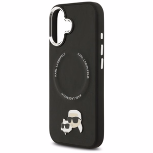 Karl Lagerfeld Karl & Choupette Piespraudes Magnētiskais viedtālruņa apvalks iPhone 17 - melna