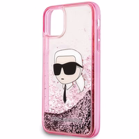 Karl Lagerfeld mirdzošs Karl Head apvalks iPhone 11/XR - rozā