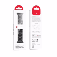 FORCELL F-DESIGN FA10 nerūsējošā tērauda siksniņa APPLE Watch 42 / 44 / 45 / 49 mm melna