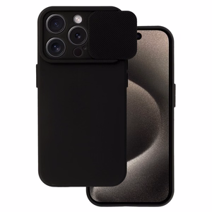 Camshield Mīksts viedtālruņa apvalks iPhone 15 Pro melns