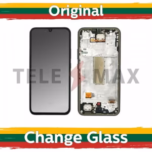 LCD ekrāns Samsung A346 A34 5G ar rāmi / sudrabs / (Renewed: Telemax)
