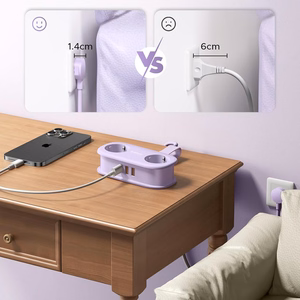 Orico AP3 20W GaN 5in1 strāvas sadalītājs 2x AC + 2x USB-A + 1x USB-C - violets