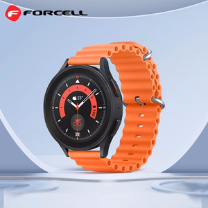 FORCELL F-DESIGN FS01 siksniņa SAMSUNG pulkstenim 22 mm oranža