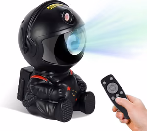 LED 3D galaxy and star projector Reach Mini Astronaut, black