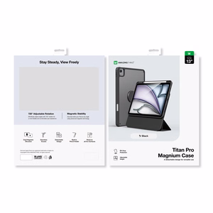 AmazingThing Titan Pro Mag futrālis iPad Air M3 13" - melns