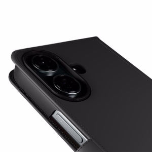 Puro Wallet noņemams magnētiskais 2in1 PU ādas viedtālruņa apvalks ar atloku un maku iPhone 16 - melns