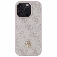 Guess 4G Small Classic Magnētiskais viedtālruņa apvalks iPhone 16 Pro Max - rozā