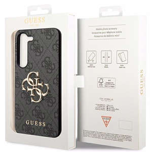 Guess 4G Big Metal Logo viedtālruņa apvalks Samsung Galaxy A55 - melns