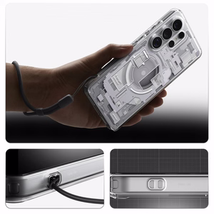 Spigen Ultra Hybrid Mag Zero One vāciņš ierīcei Samsung Galaxy S26 Ultra, ar MagSafe, caurspīdīgs un balts